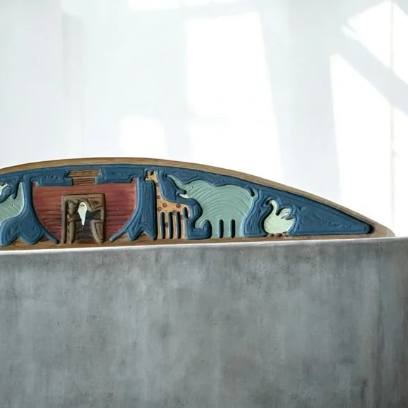 Hand Carved Wood Noah’s Ark Wall Hanging, Door Topper, By Chicken Creek Folk Art - Picture 6 of 12